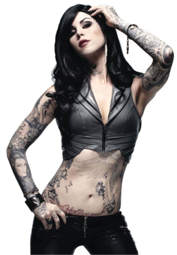 Tattoo artist and reality TV star, Kat Von D, has more ink on her body than...